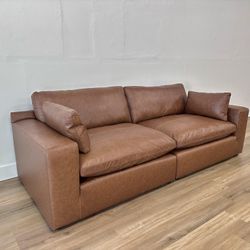Leather Cloud Couch Modular Sofa