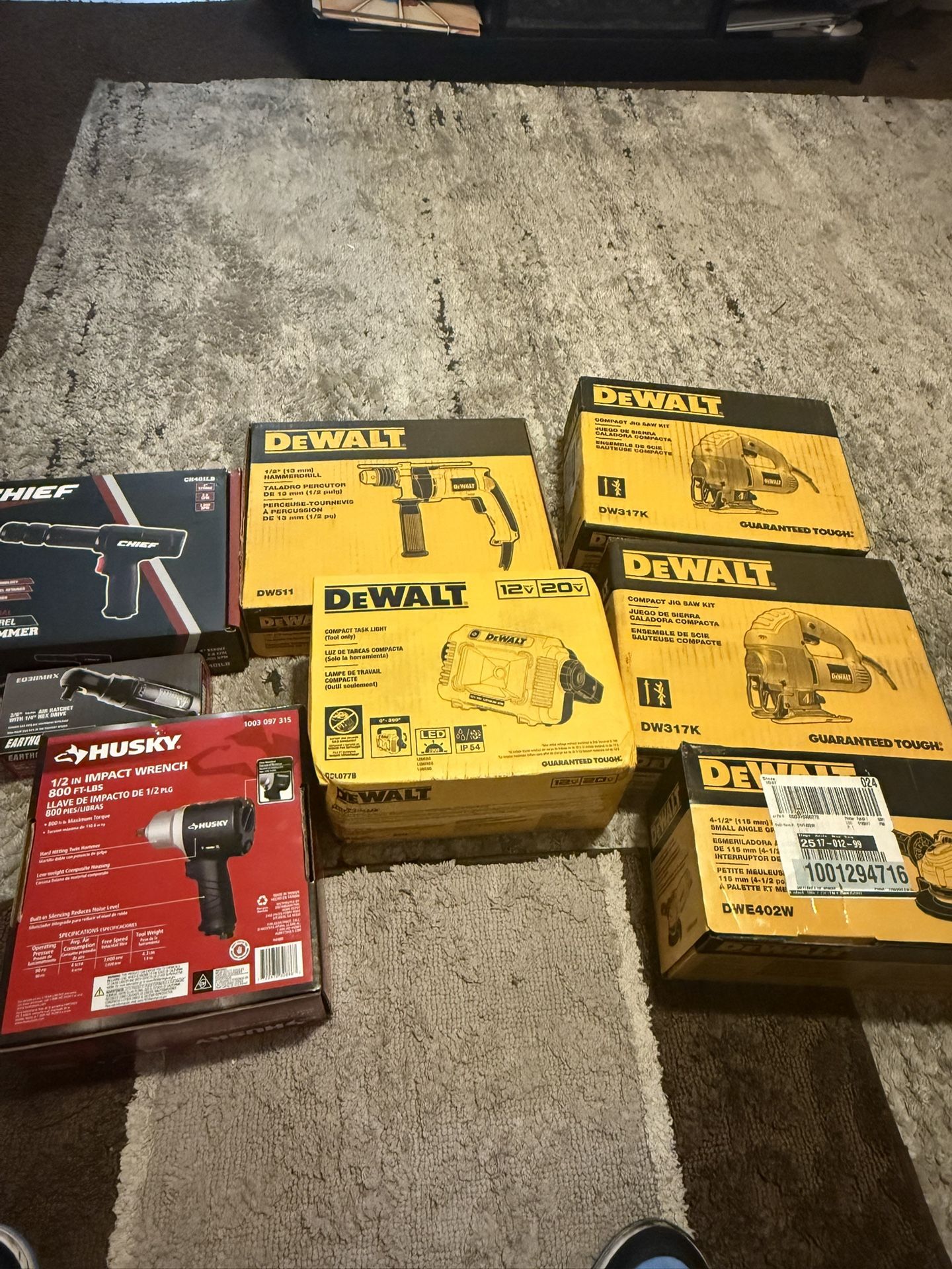 Also have Air Hammer And Husky Impact Wrench