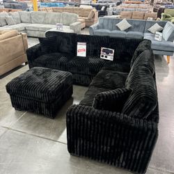 New Black Sectional 