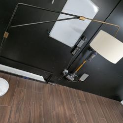 West Elm Mid-Century Overarching Floor Lamp - Marble Base