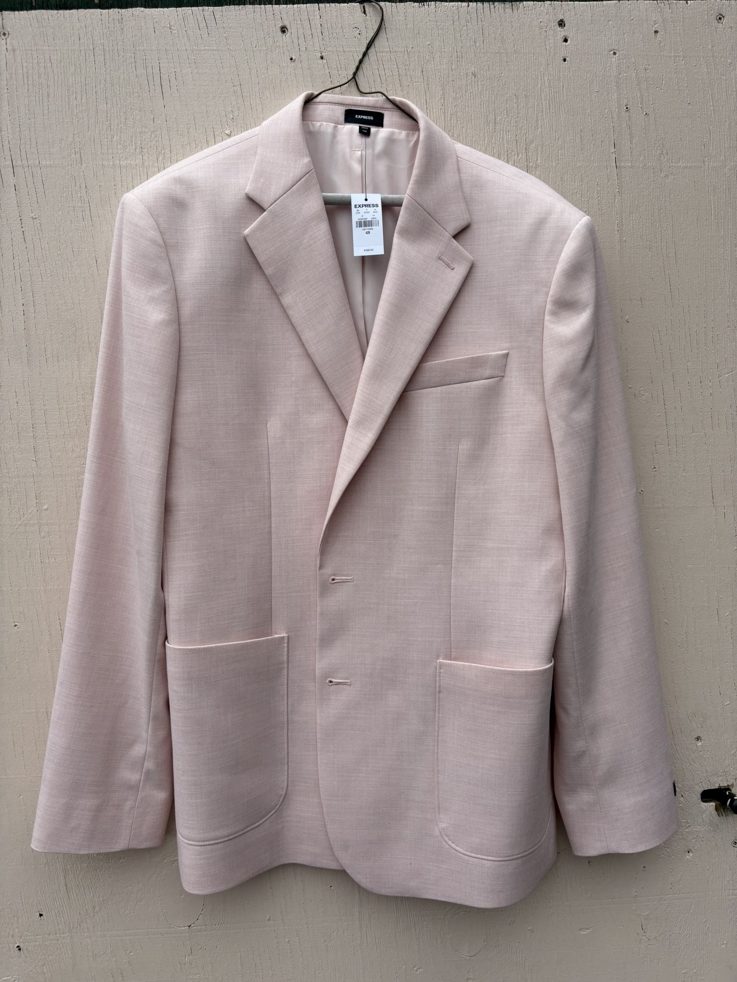 Extra Slim Pink Stretch Cotton-Blend Suit Jacket