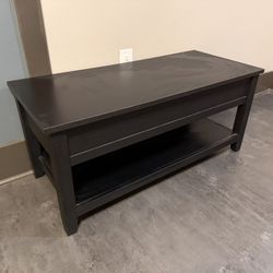 Lift-Top Coffee Table – Dark Wood