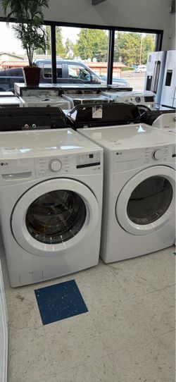 LG Washer & Dryer Set, 4.5 Cu. Ft. Stackable Front Load Washer, 7.4 Cu. Ft. vented Electric Dryer
