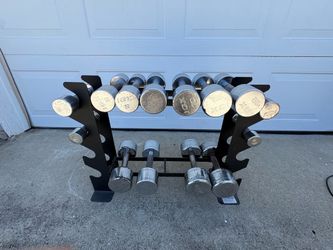 Dumbbell set + rack