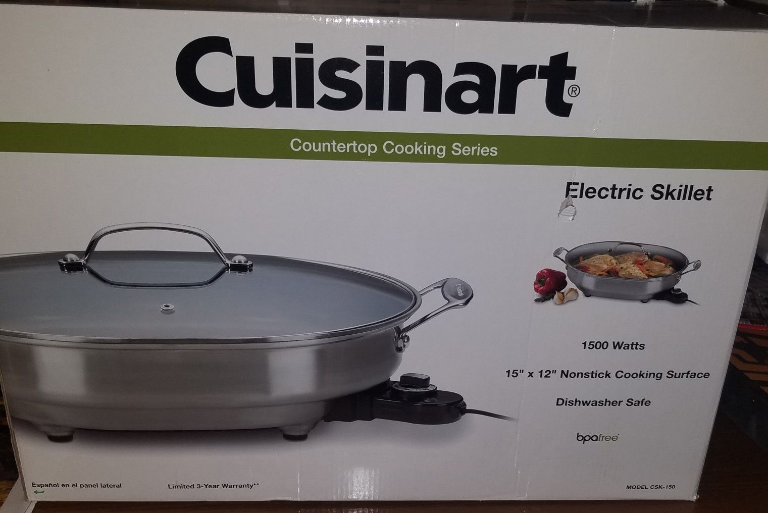 NEW! Cuisinart CSK150 Nonstick Oval Electric Skillet for Sale in