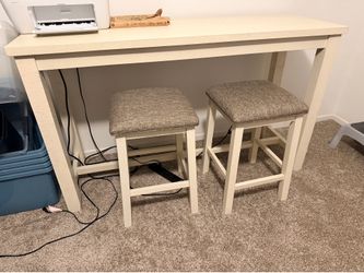 Sofa Table Set with 2 stool