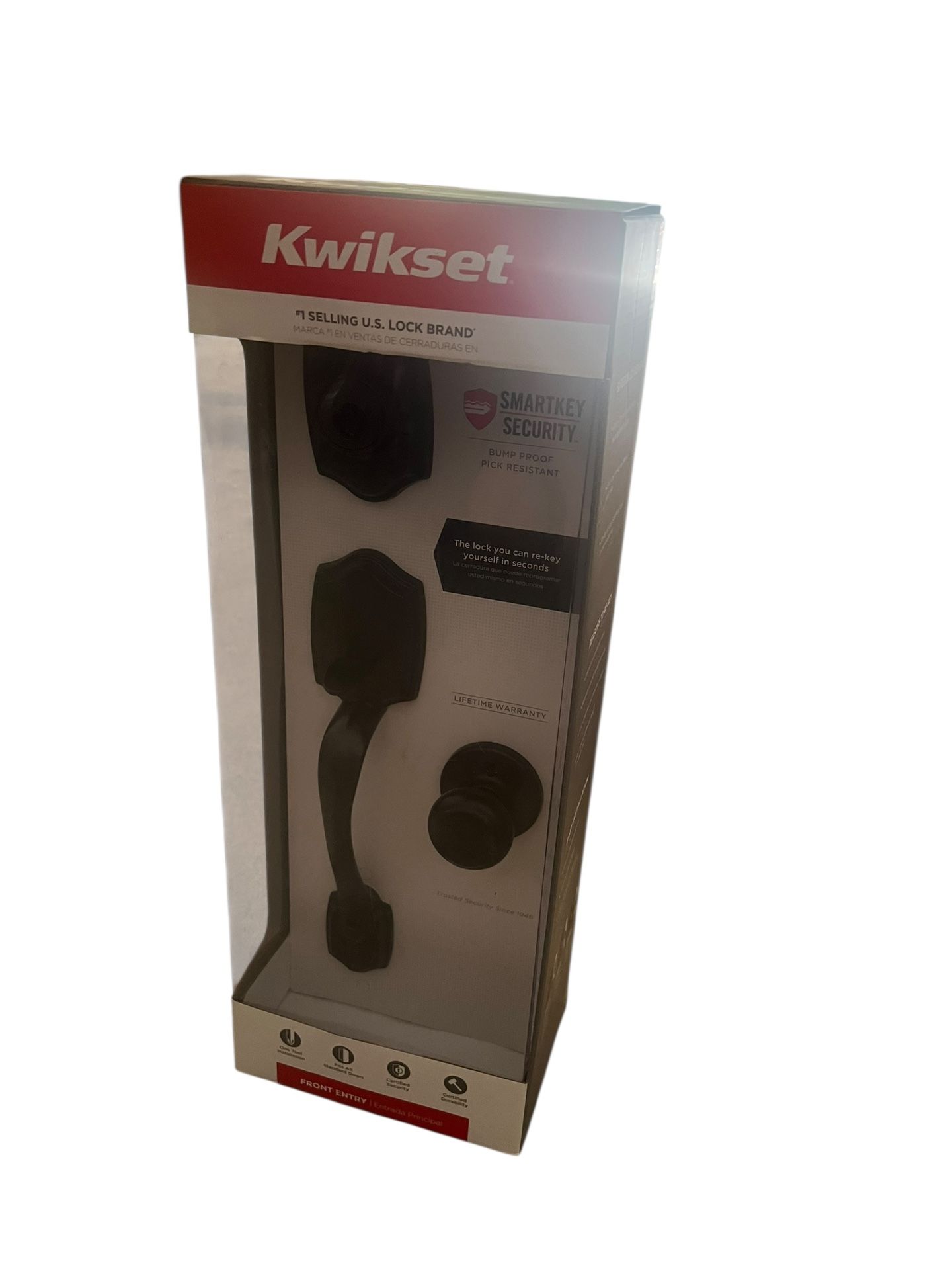 Kwikset Montara Venetian Bronze Door Handleset with Juno Knob β Brand New Sealed