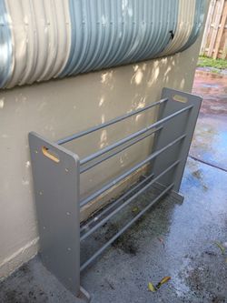 Gray Metal Shoe Rack 3-Tier