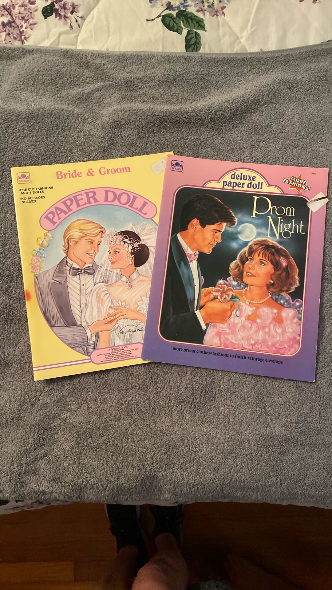 (2) Paper Doll Books- Bride And Groom & Prom Night
