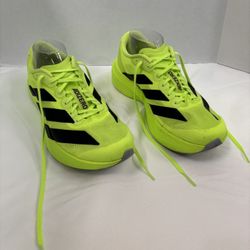 Adizero Adidas Neon Lucid Lemon Black Men’s Athletic Shoes Size 8.5 Lightweight 