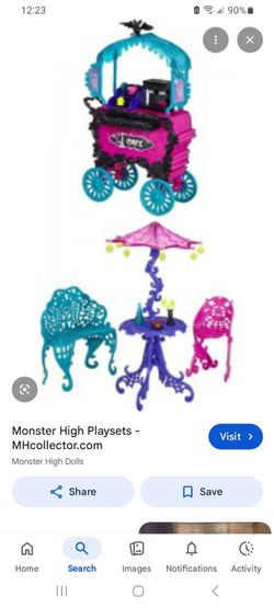 MONSTER HIGH outdoor play set COMPLETE with all pieces excellent Condition.