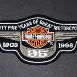 Vintage 1998 Harley-Davidson 95th Anniversary Commemorative Embroidered Patch