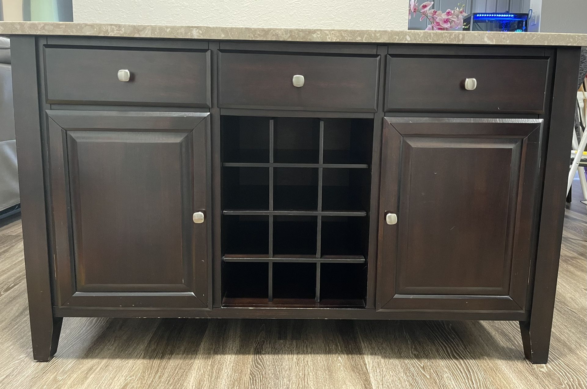 montibello pearl wine rack server, Coffee table and a nightstand