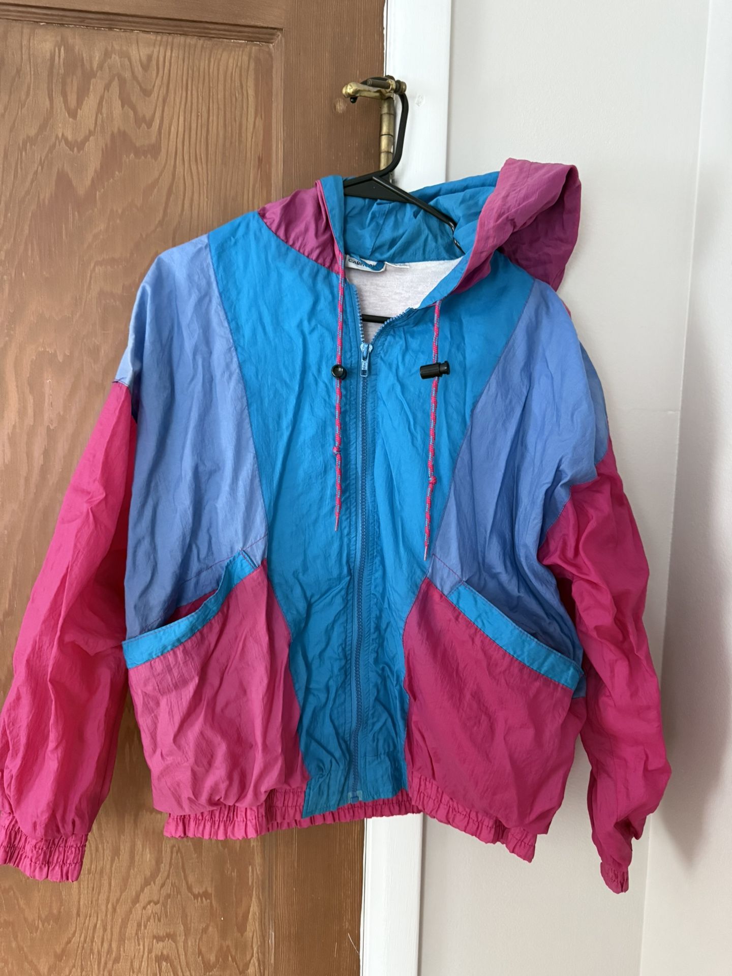 Colorful Vintage Color Block Windbreaker - Cabin Creek Size PL 12-14 Women’s