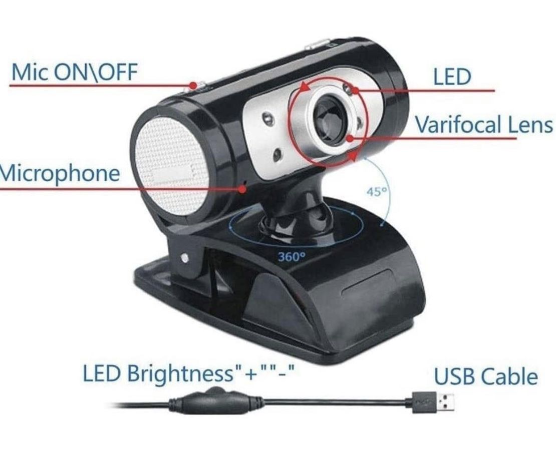  Webcam with Microphone Computer Laptop WiFi Webcam, Network USB Video Webcam HD 1080p.