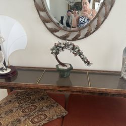 Table W/2 Ottoman Puff Chairs (FREE)