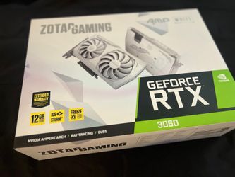 Graphics Card: ZOTAC GeForce RTX 3060 AMP White Edition - 12GB GDDR6 GPU