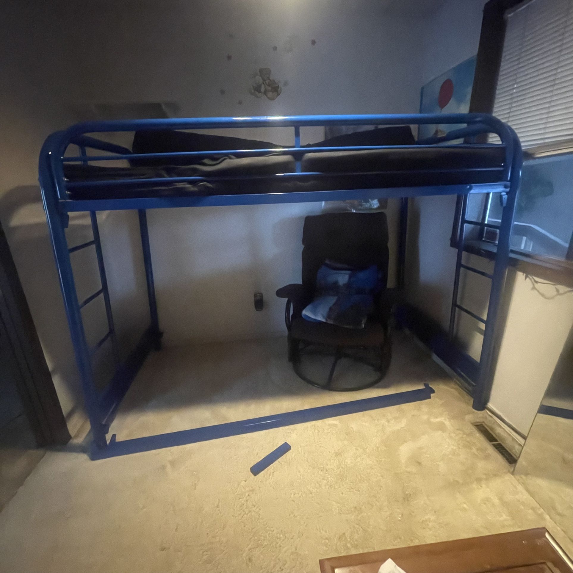 Loft Bed..!! Blue Metal .