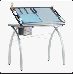 Drafting table with light