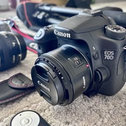 Canon EOS 70D Professional DSLR Camera Kit - Perfect Condition