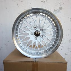New 20 Inch WORK VSXV Style Wheels 20x8.5 +35 5x114.3 White Machined Lip Rims Set of 4