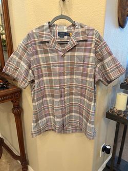 Polo by Ralph Lauren Men's Multicolor Short Sleeve Plaid Button-Up Shirt Size XL