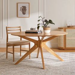 Article Conan Oak Round Dining Table - New!