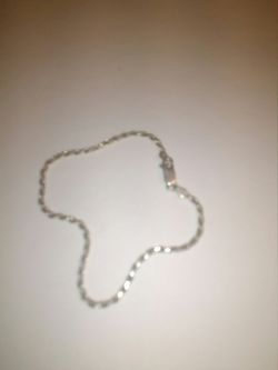 Ladies 8 in. Sterling Silver braided rope bracelet