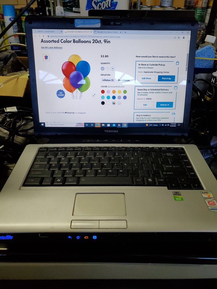 Toshiba Laptop Satellite Model A215 15.6"