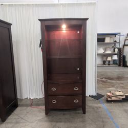 Fairmont Designs Dark Wood Lighted Tall Display Cabinet