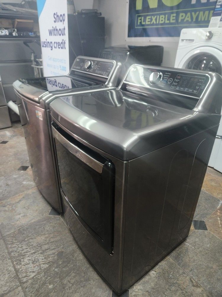 💢LG SET STEAM WASHER AND GAS DRYER LARGE