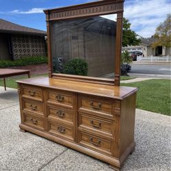 Mid-Century Modern Dresser with Mirror by Drexel