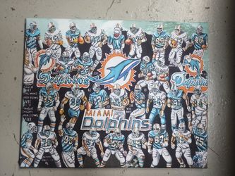 Miami Dolphins Canvas Print 