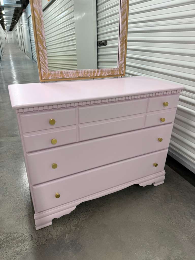 🚨Free Delivery NJ/NY Light Pink Solid Wood Dresser- 3 Drawers
