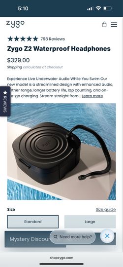 ZYGO Z2 Waterproof Swim Headphones - Like New