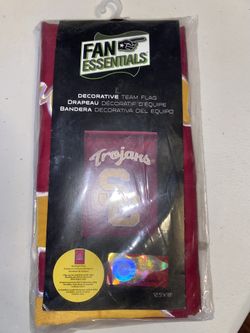 USC Trojans DECORATIVE TEAM FLAG NEW 12.5" X 18* double sided