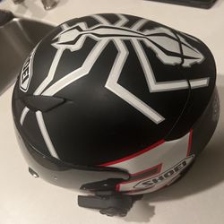 Shoei Motorcycle Helmet with Sena Bluetooth Receiver 