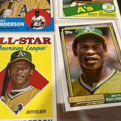 20 Baseball Cards Rickey Henderson Set. Mint Cond