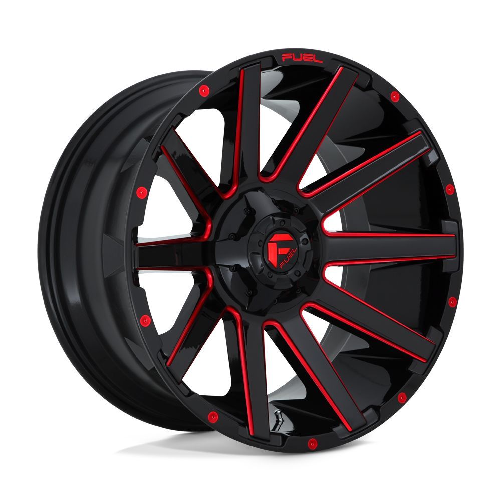 Fuel Contra Gloss Black Red Tinted Clear | Truck Fitment Wheels Rims