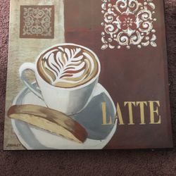 Latte Coffee Canvas