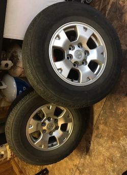 Trd wheel rims and tires. Only two.