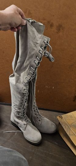 FREE PEOPLE Suade thighhigh boots