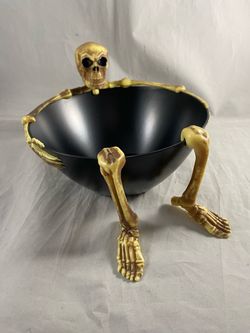7” Skeleton candy bowl Halloween decorations