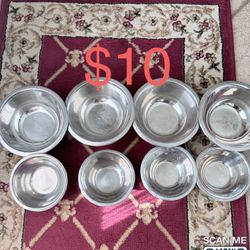 Stainless Steel Mixing Bowl (8-Piece Set) Home, Refrigerator, and Kitchen Food Storage Organizers | Ecofriendly, Heavy Duty, No Lids