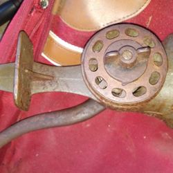 Antique Meat Grinder With Table Mount