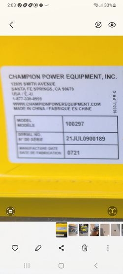 Dual Fuel generator