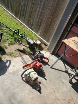 3 xhain saws,2 weedeaters,don't work  30$