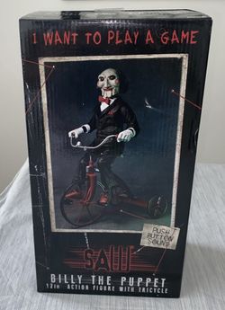 Saw Movie Billy the Puppet 12" Action Figure w/Tricycle & Push Button Sound New