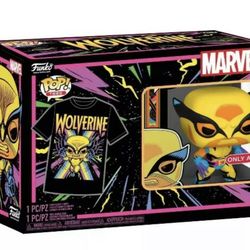 Funko Pop Marvel X-MEN BlackLight Wolverine Target Exclusive Confirmed Pre-order Medium Tshirt