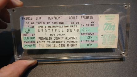 Greatful Dead unused concert ticket